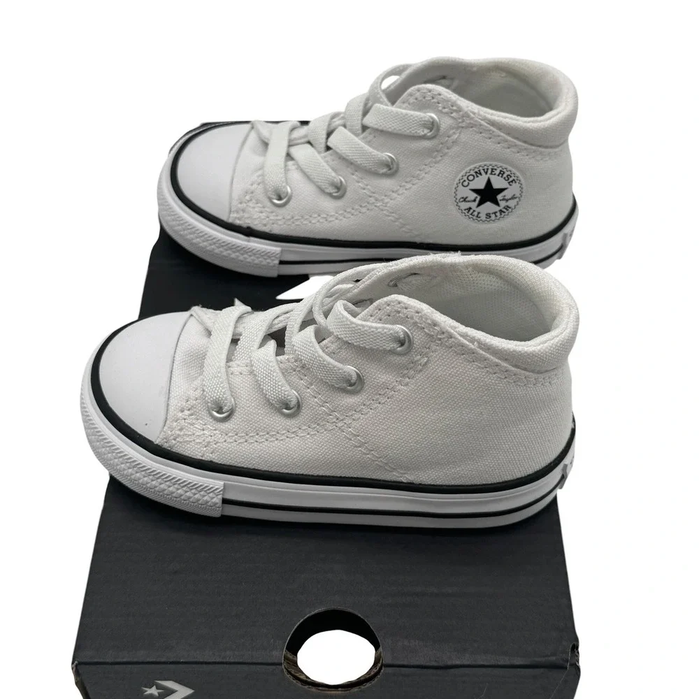 Converse Chuck Taylor All Star Madison White Mid Top Infant Toddler Shoes 6C NIB